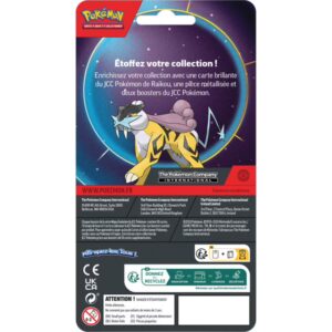 Pack de 2 boosters Pokemon Raikou – cartes Pokémon officielles
