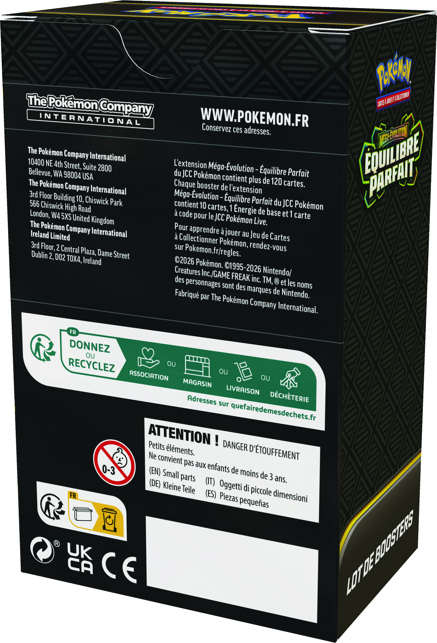 Lot 6 Boosters Pokémon ME03 Equilibre Parfait – Méga Evolution FR