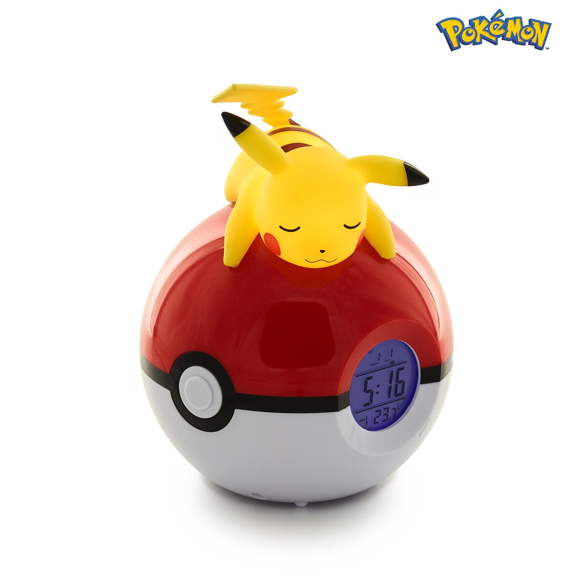 Réveil Pikachu lumineux Pokémon avec radio FM (13,4 cm)