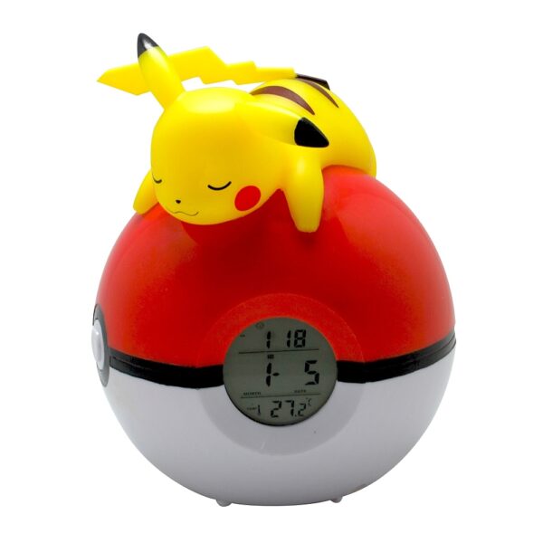 Réveil Pikachu Lumineux TEKNOFUN – Heure, Date, Température Et Alarme – Fonctionne Sur Piles Ou USB