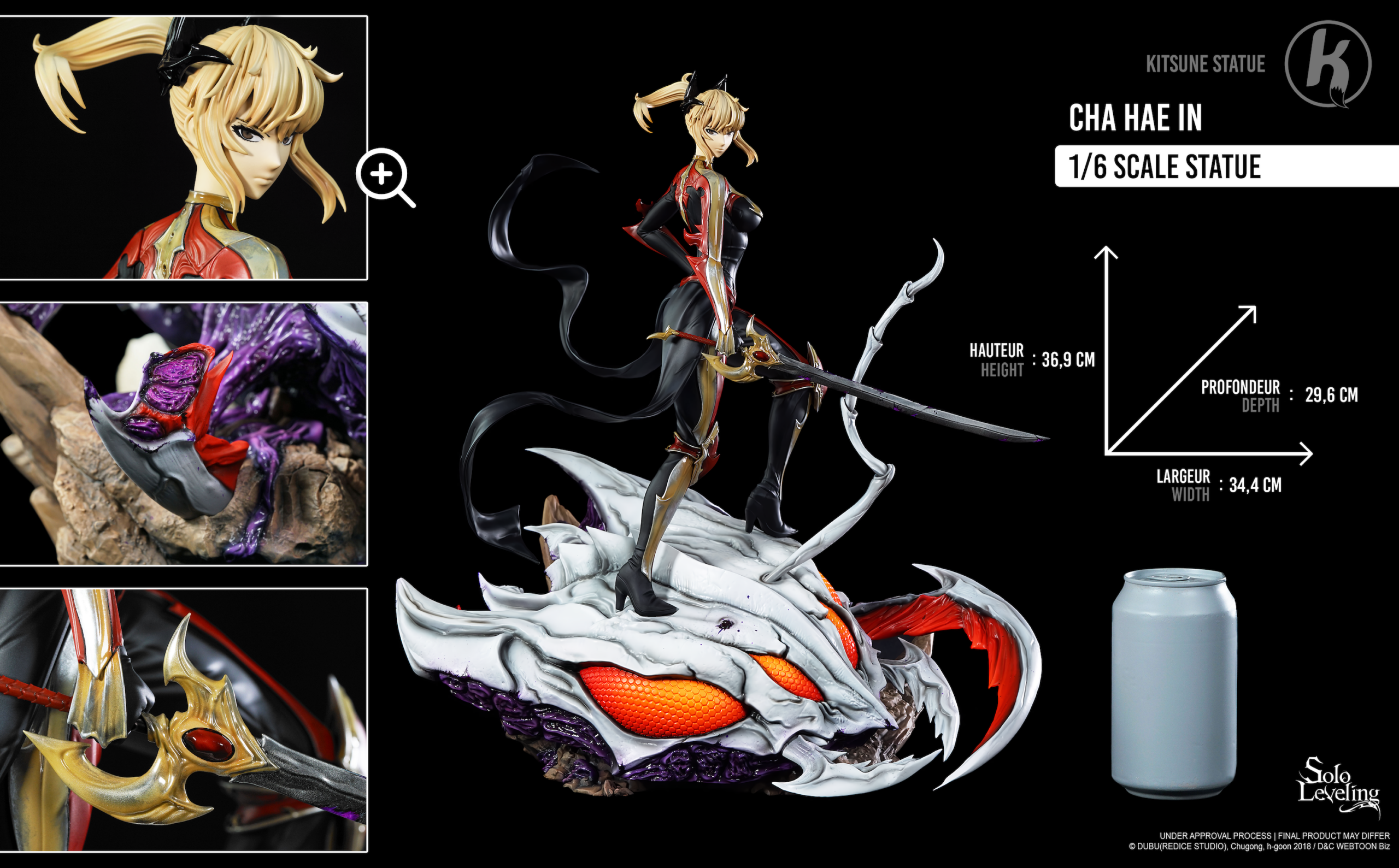 Statue Cha Hae In Solo Leveling - Résine collector Kitsune Statue 1/6 – Image 5