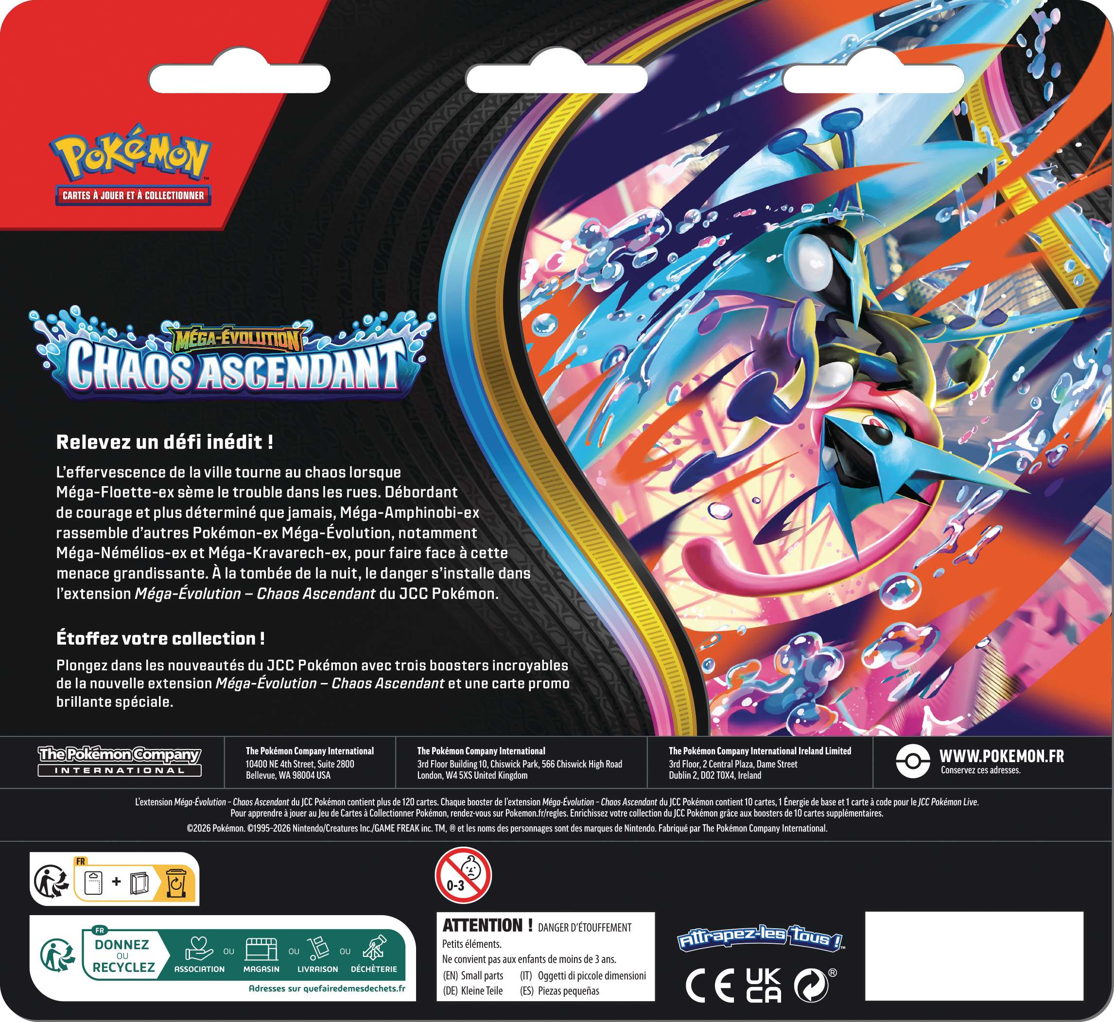 Tripack Chaos Ascendant FR - Pokémon JCC - Pack 3 Boosters Reptincel – Image 3