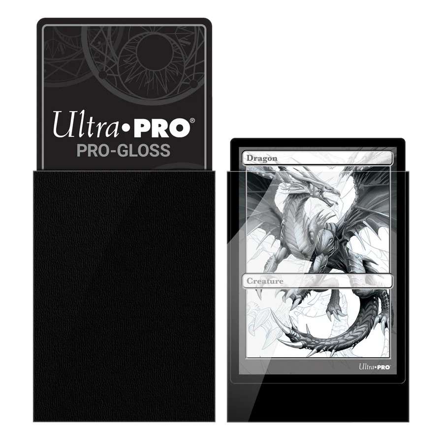 Protège Cartes PRO Gloss Noirs - Ultra Pro 100 Pochettes Format Standard – Image 3