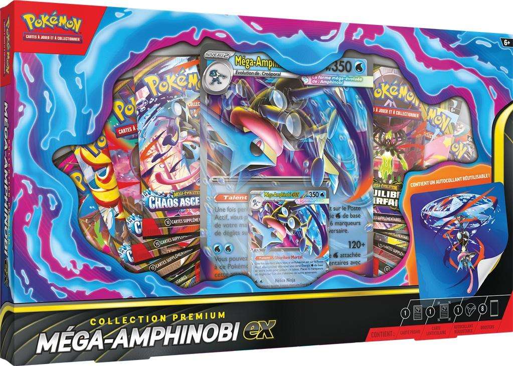 Coffret Méga Amphinobi ex – Collection Premium Pokémon JCC FR
