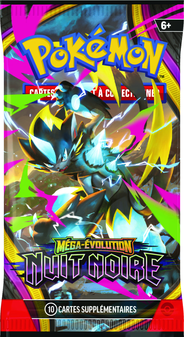 Lot de 6 boosters ME05 Pokémon Méga-Évolution Nuit Noire FR – Image 5