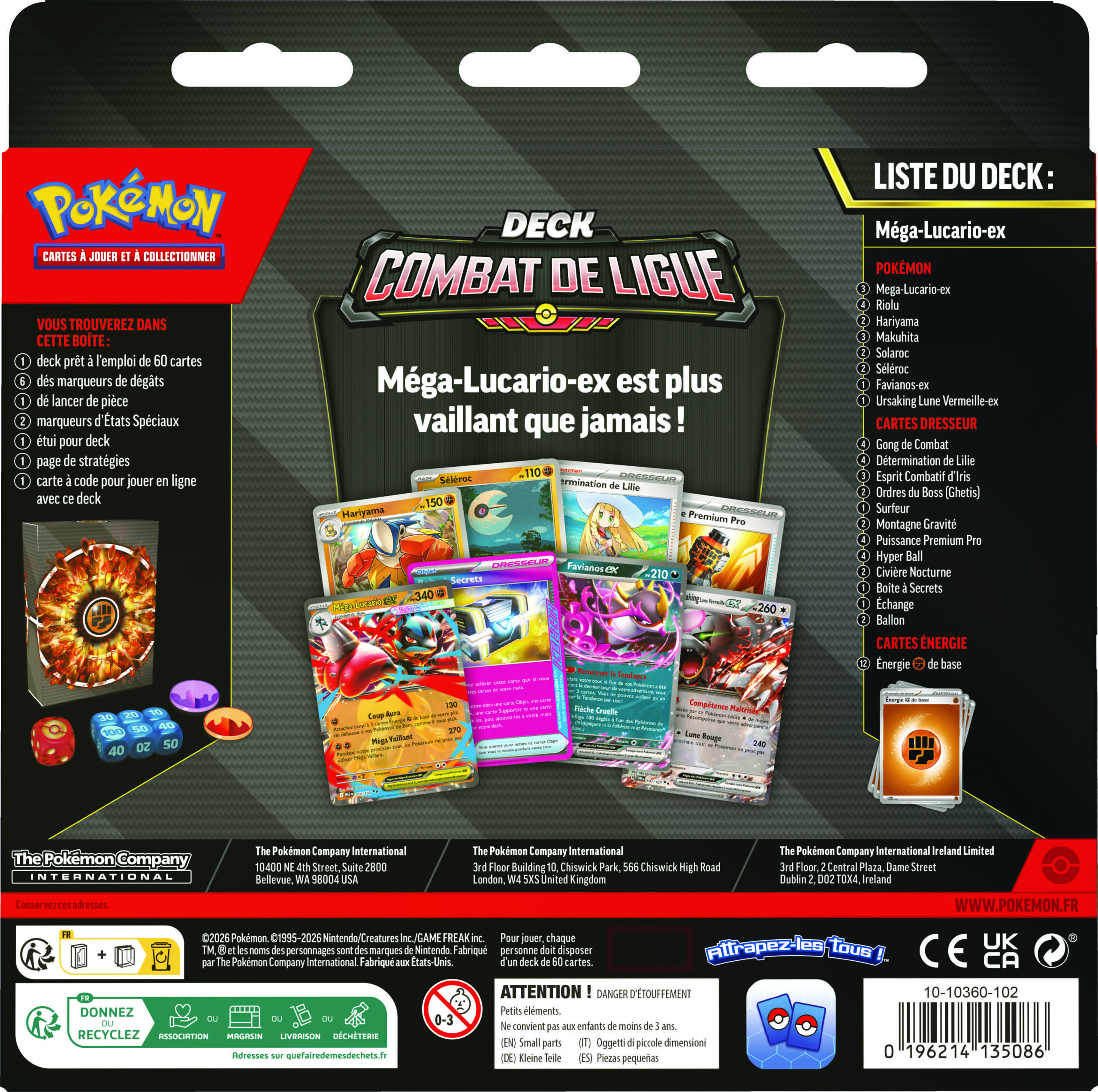 Deck Combat Ligue Lucario - Deck Pokémon Niveau 3 Méga-Lucario-ex – Image 3