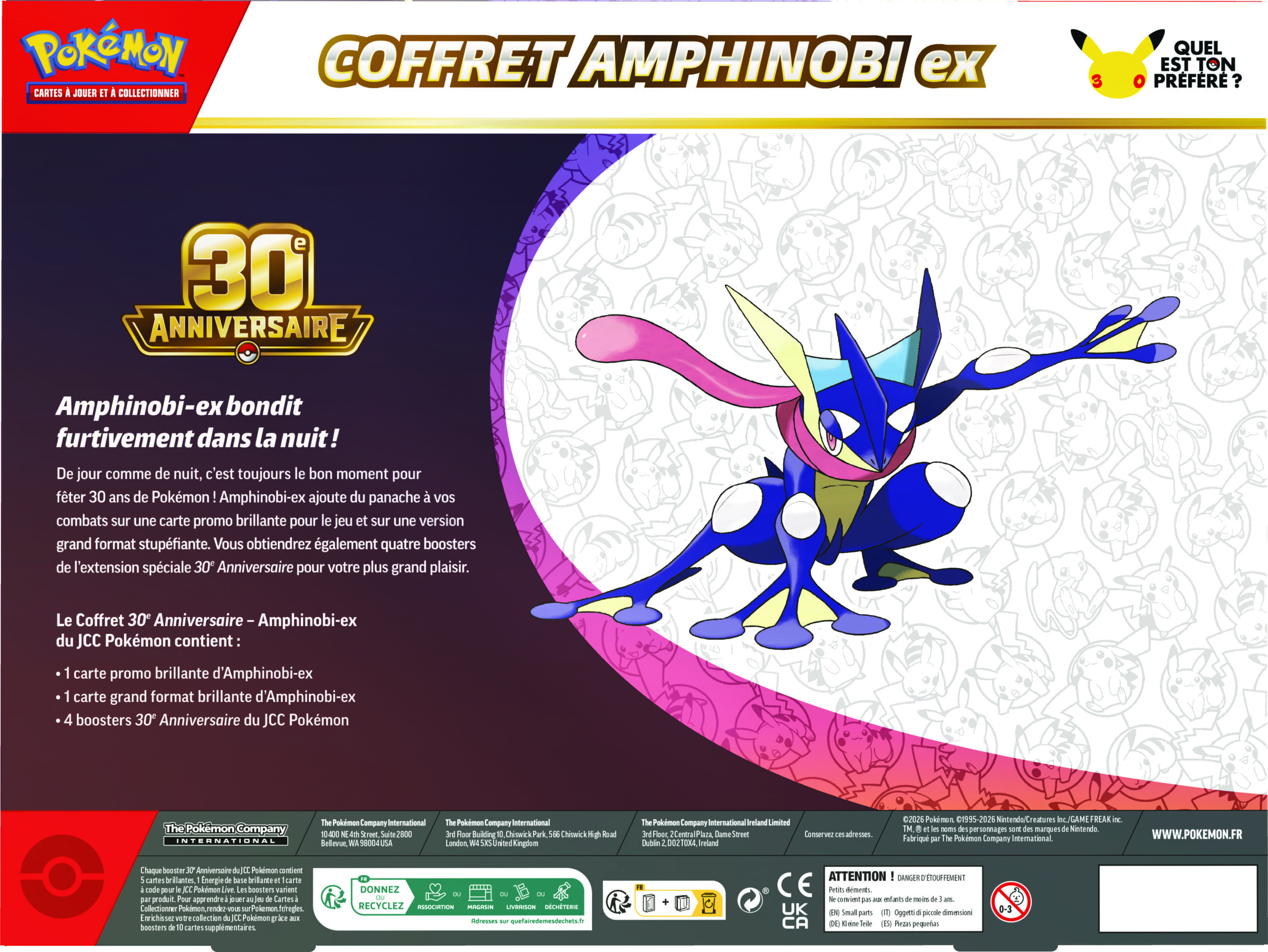 Coffret pokemon amphinobi ex 30e anniversaire (FR) – Image 2