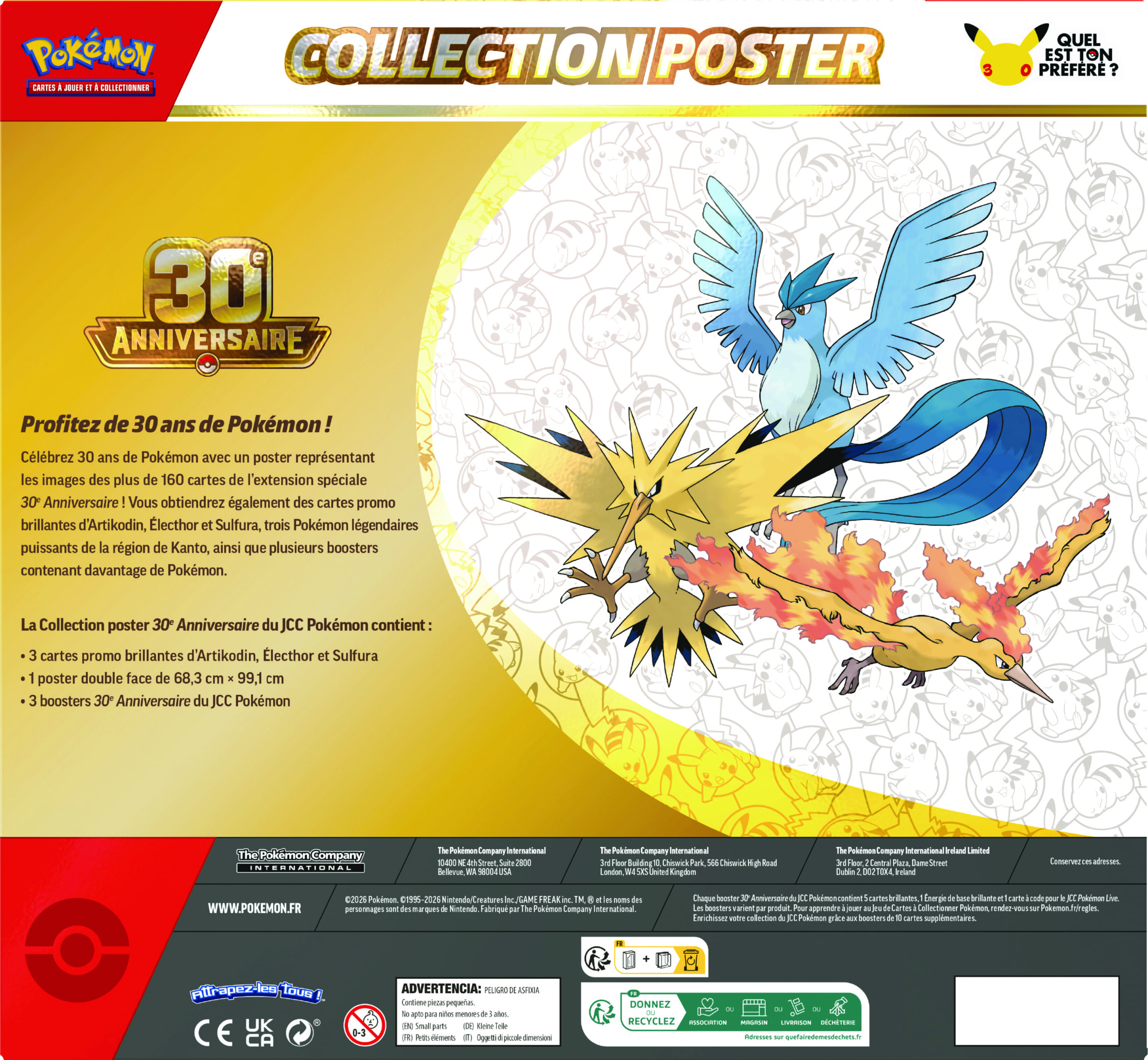 Collection poster pokemon 30e anniversaire (FR) – Image 5